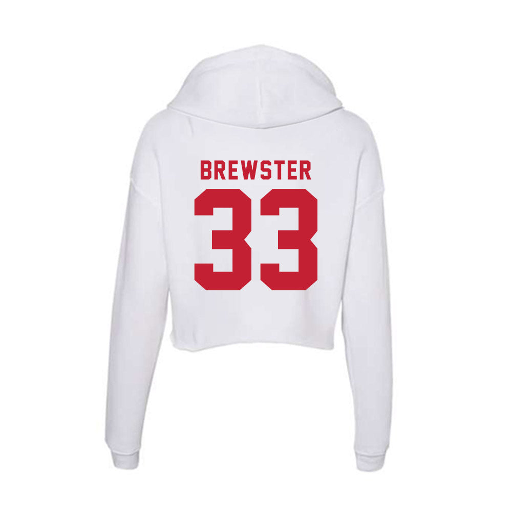 Miami of Ohio - NCAA Football : Harrison Brewster - Women's Crop Fleece Hooded Sweatshirt-1