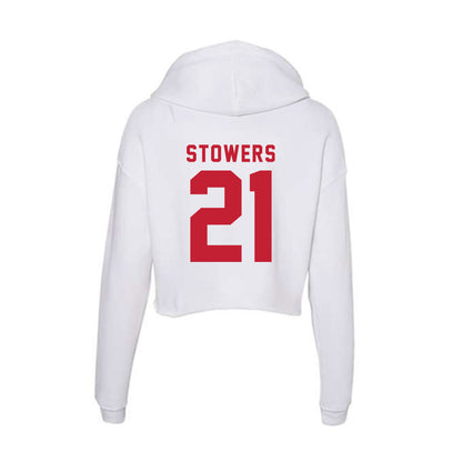 Miami of Ohio - NCAA Men's Basketball : Leshawn Stowers - Women's Crop Fleece Hoodie-1