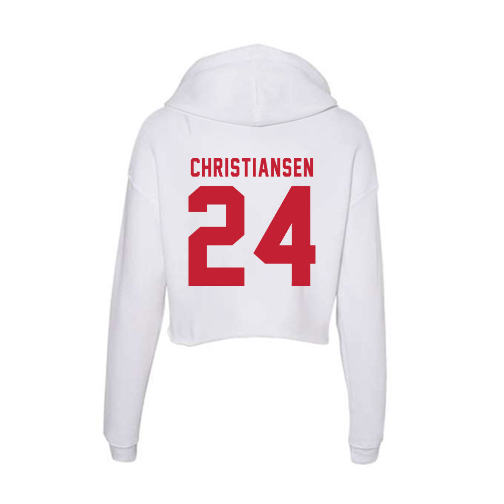 Miami of Ohio - NCAA Baseball : Hayden Christiansen - Women's Crop Fleece Hoodie-1