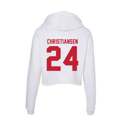 Miami of Ohio - NCAA Baseball : Hayden Christiansen - Women's Crop Fleece Hoodie-1