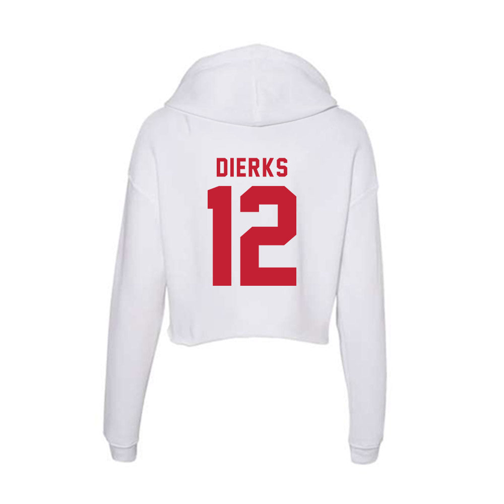 Miami of Ohio - NCAA Baseball : Marcus Dierks - Women's Crop Fleece Hoodie-1