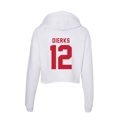 Miami of Ohio - NCAA Baseball : Marcus Dierks - Women's Crop Fleece Hoodie-1