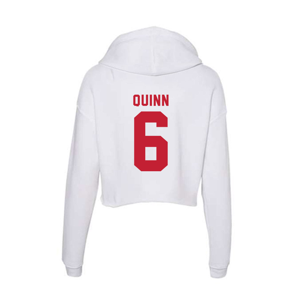 Miami of Ohio - NCAA Men's Ice Hockey : Michael Quinn - Women's Crop Fleece Hoodie-1