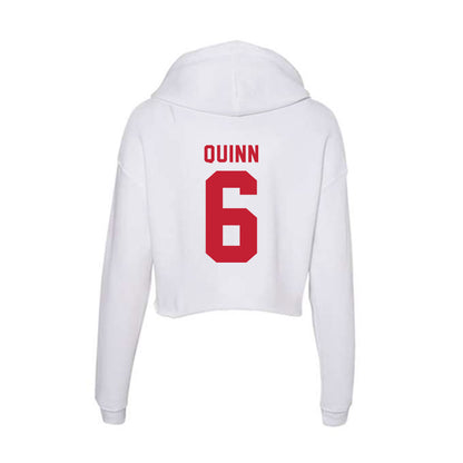 Miami of Ohio - NCAA Men's Ice Hockey : Michael Quinn - Women's Crop Fleece Hoodie-1