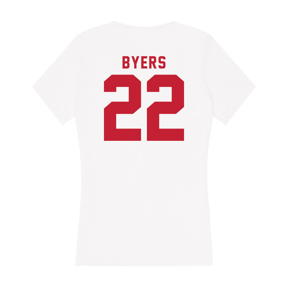 Miami of Ohio - NCAA Men's Basketball : Brant Byers - Women's V-Neck T-Shirt-1