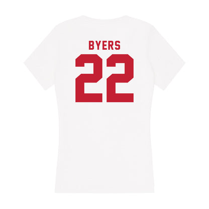Miami of Ohio - NCAA Men's Basketball : Brant Byers - Women's V-Neck T-Shirt-1