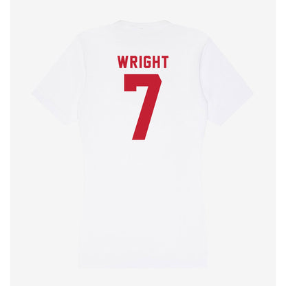 Miami of Ohio - NCAA Men's Basketball : Ethan Wright - Women's V-Neck T-Shirt-1