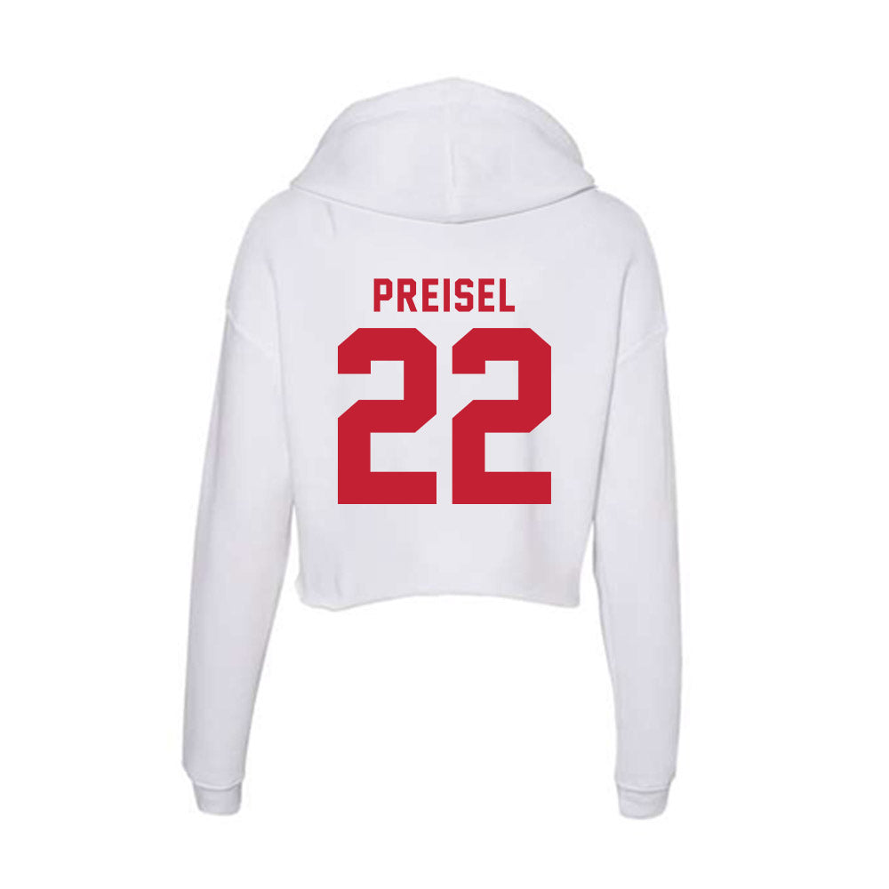 Miami of Ohio - Baseball Alumni : Connor Preisel - Women's Crop Fleece Hooded Sweatshirt-1