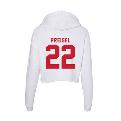 Miami of Ohio - Baseball Alumni : Connor Preisel - Women's Crop Fleece Hooded Sweatshirt-1