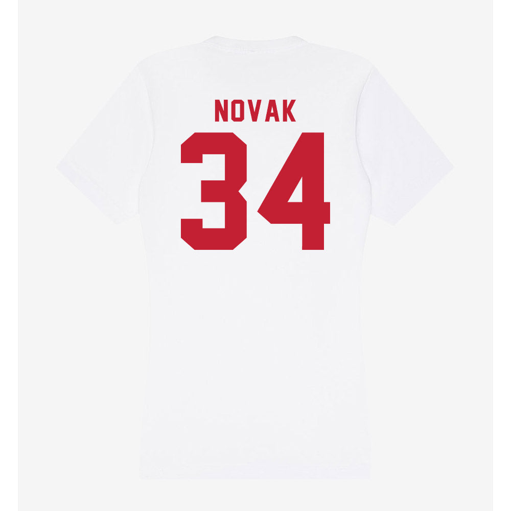 Miami of Ohio - NCAA Baseball : Cameron Novak - Women's V-Neck T-Shirt-1