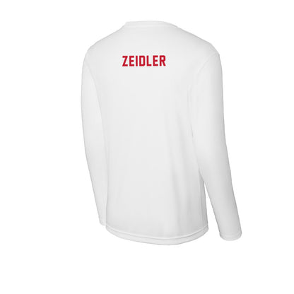 Miami of Ohio - NCAA Men's Swimming & Diving : John Zeidler - Classic Shersey Activewear Long Sleeve T-Shirt-1