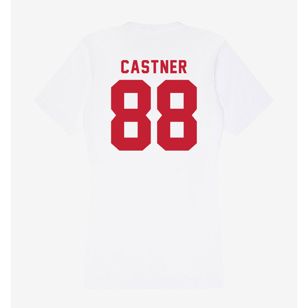 Miami of Ohio - NCAA Football : CJ Castner - Women's V-Neck T-Shirt-1