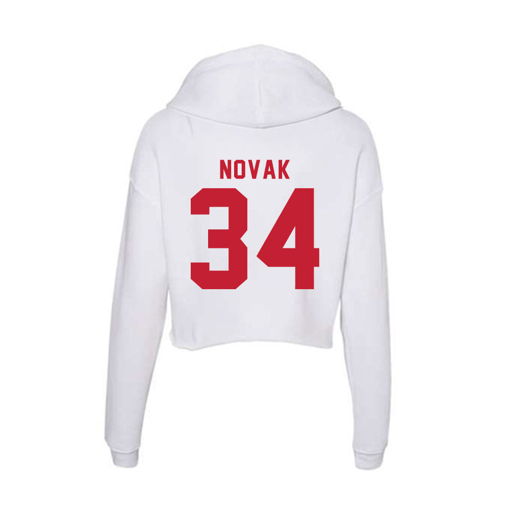 Miami of Ohio - NCAA Baseball : Cameron Novak - Women's Crop Fleece Hoodie-1