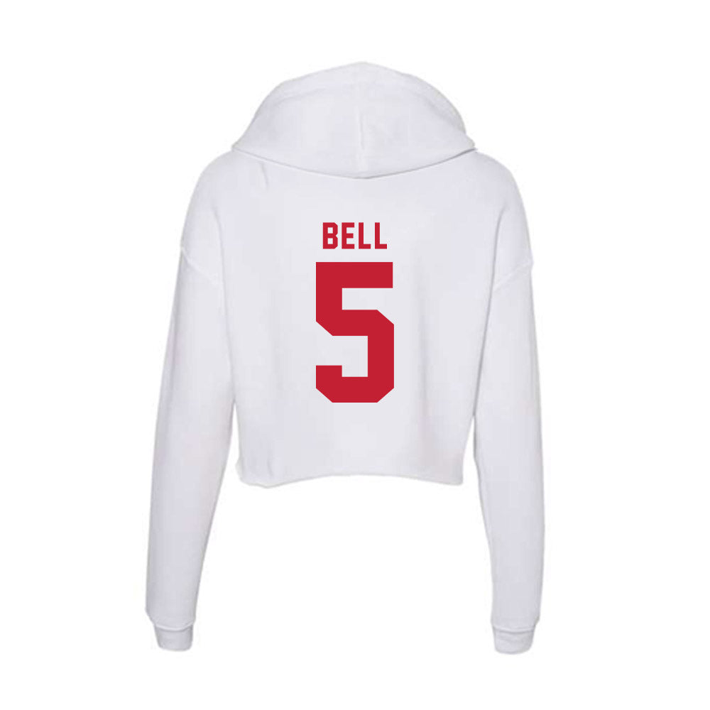Miami of Ohio - NCAA Football : Devin Bell - Women's Crop Fleece Hooded Sweatshirt-1