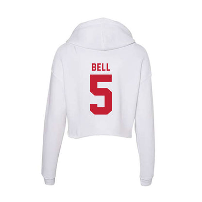 Miami of Ohio - NCAA Football : Devin Bell - Women's Crop Fleece Hooded Sweatshirt-1