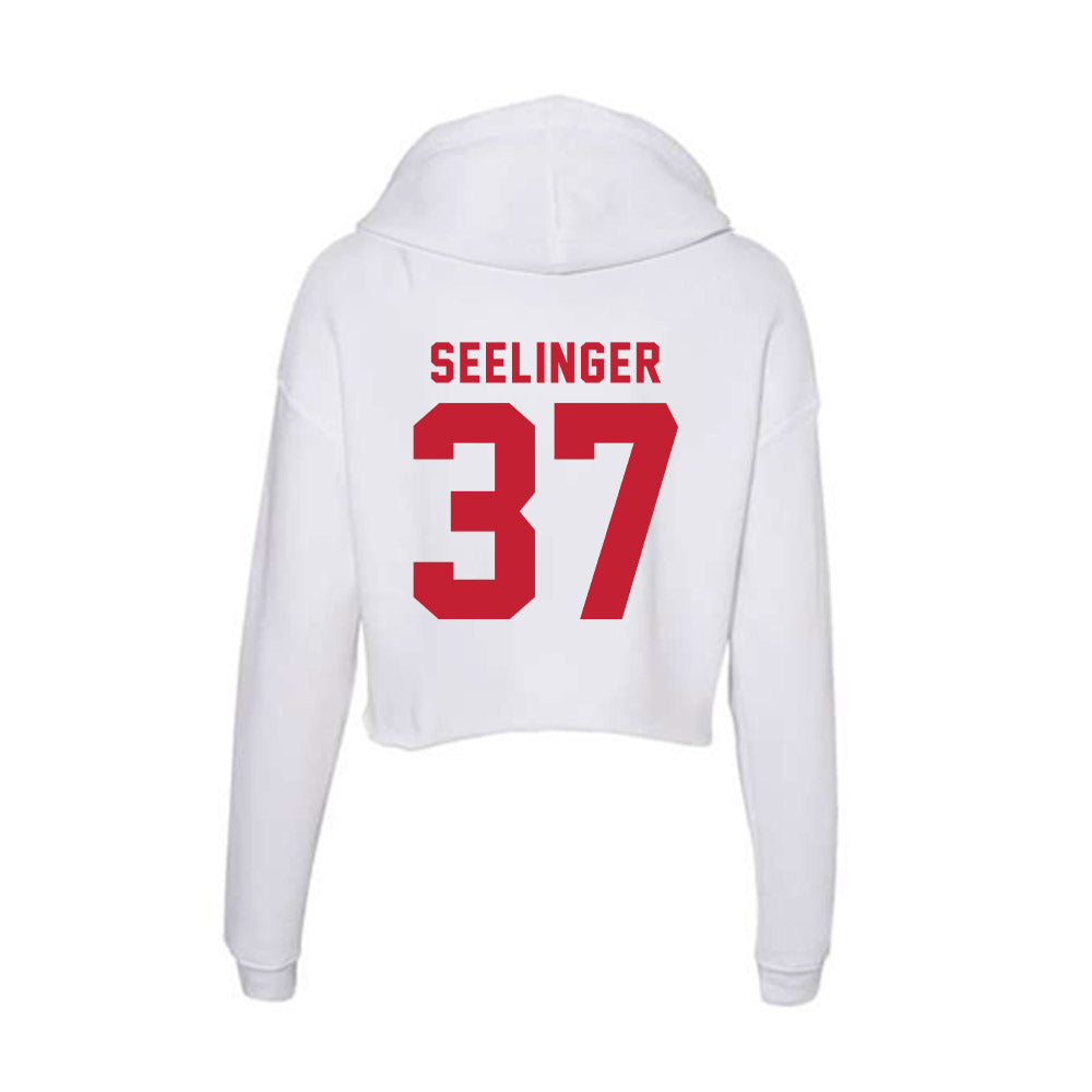 Miami of Ohio - NCAA Men's Ice Hockey : Ryan Seelinger - Women's Crop Fleece Hoodie-1