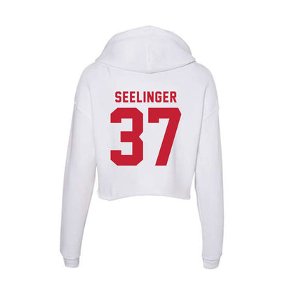 Miami of Ohio - NCAA Men's Ice Hockey : Ryan Seelinger - Women's Crop Fleece Hoodie-1