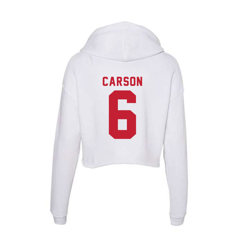Miami of Ohio - NCAA Women's Soccer : Coltie Carson - Women's Crop Fleece Hooded Sweatshirt-1