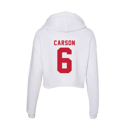 Miami of Ohio - NCAA Women's Soccer : Coltie Carson - Women's Crop Fleece Hooded Sweatshirt-1
