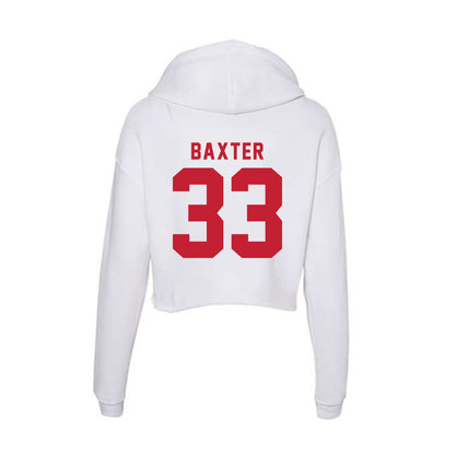 Miami of Ohio - NCAA Women's Basketball : Addison Baxter - Women's Crop Fleece Hoodie-1