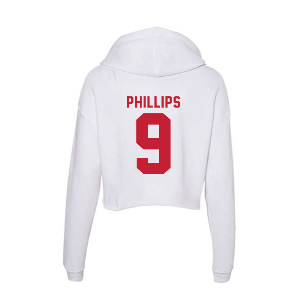 Miami of Ohio - NCAA Baseball : Drew Phillips - Women's Crop Fleece Hoodie-1