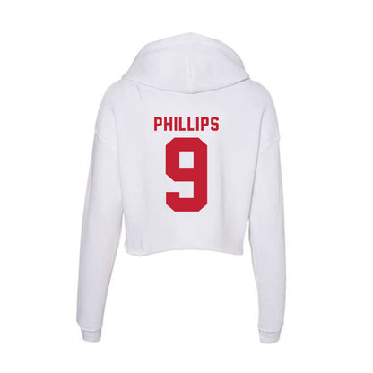 Miami of Ohio - NCAA Baseball : Drew Phillips - Women's Crop Fleece Hoodie-1