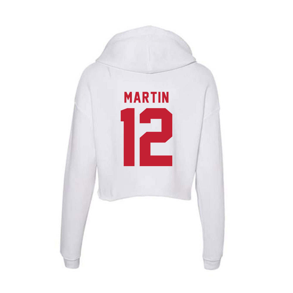 Miami of Ohio - NCAA Football : Kaleb Martin - Women's Crop Fleece Hooded Sweatshirt-1