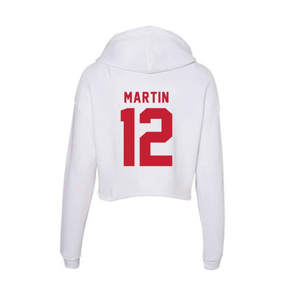 Miami of Ohio - NCAA Football : Kaleb Martin - Women's Crop Fleece Hooded Sweatshirt-1