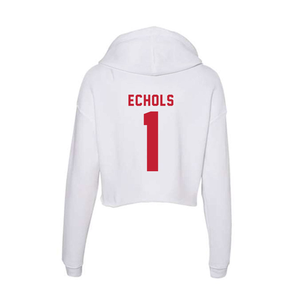 Miami of Ohio - NCAA Baseball : Taylor Echols - Women's Crop Fleece Hoodie-1