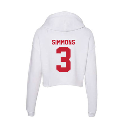 Miami of Ohio - NCAA Football : Quintin Simmons - Women's Crop Fleece Hoodie-1