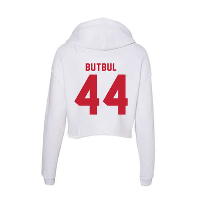 Miami of Ohio - NCAA Football : Noam Butbul - Women's Crop Fleece Hooded Sweatshirt-1