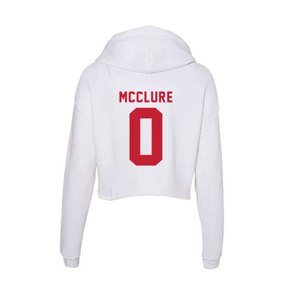 Miami of Ohio - NCAA Women's Basketball : Jaya McClure - Women's Crop Fleece Hoodie-1