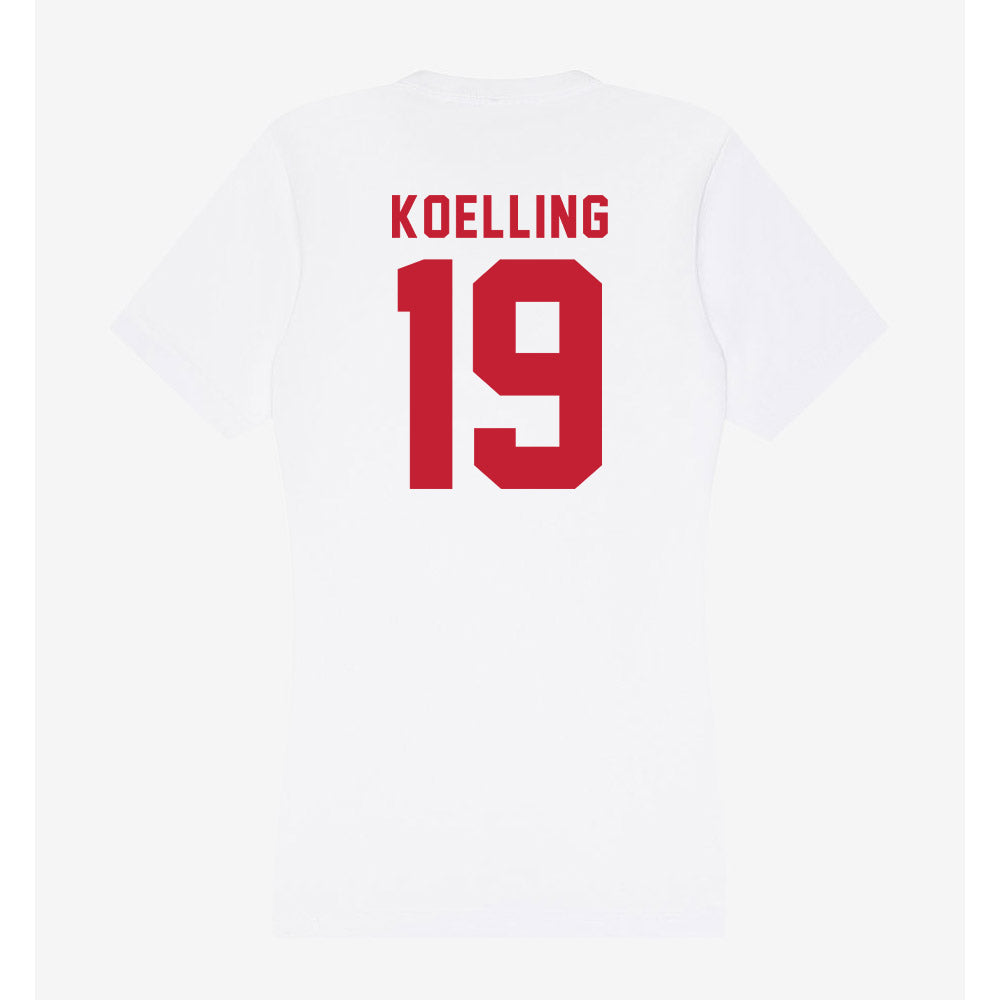 Miami of Ohio - NCAA Baseball : Alex Koelling - Women's V-Neck T-Shirt-1
