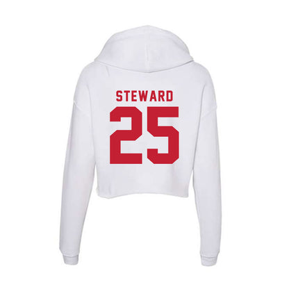 Miami of Ohio - NCAA Football : Ike Steward - Women's Crop Fleece Hoodie-1