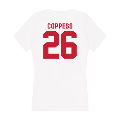 Miami of Ohio - NCAA Football : Eli Coppess - Women's V-Neck T-Shirt-1