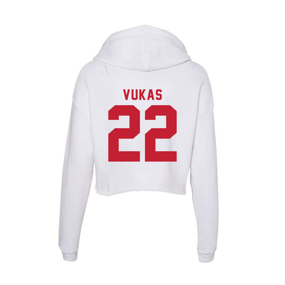 Miami of Ohio - NCAA Men's Ice Hockey : Branko Vukas - Women's Crop Fleece Hoodie-1