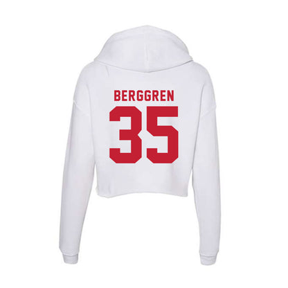 Miami of Ohio - NCAA Baseball : Austin Berggren - Women's Crop Fleece Hoodie-1