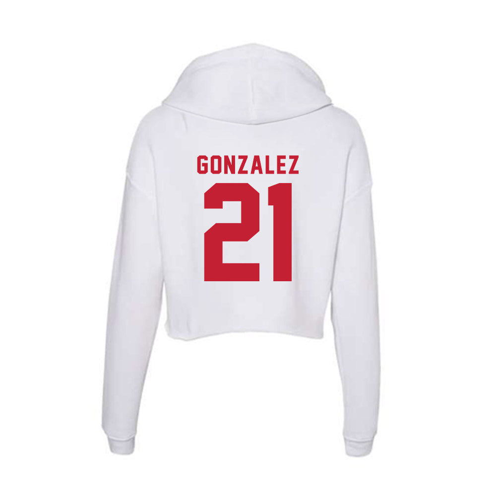 Miami of Ohio - NCAA Baseball : Ignacio Gonzalez - Women's Crop Fleece Hoodie-1