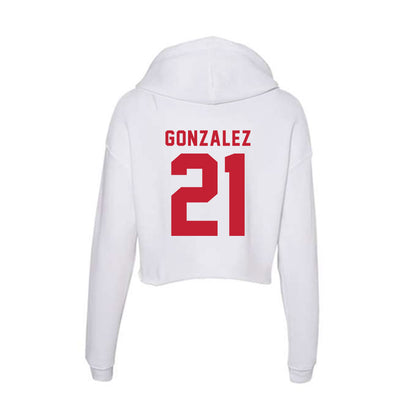 Miami of Ohio - NCAA Baseball : Ignacio Gonzalez - Women's Crop Fleece Hoodie-1