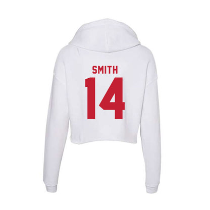 Miami of Ohio - NCAA Men's Ice Hockey : Ryan Smith - Women's Crop Fleece Hoodie-1