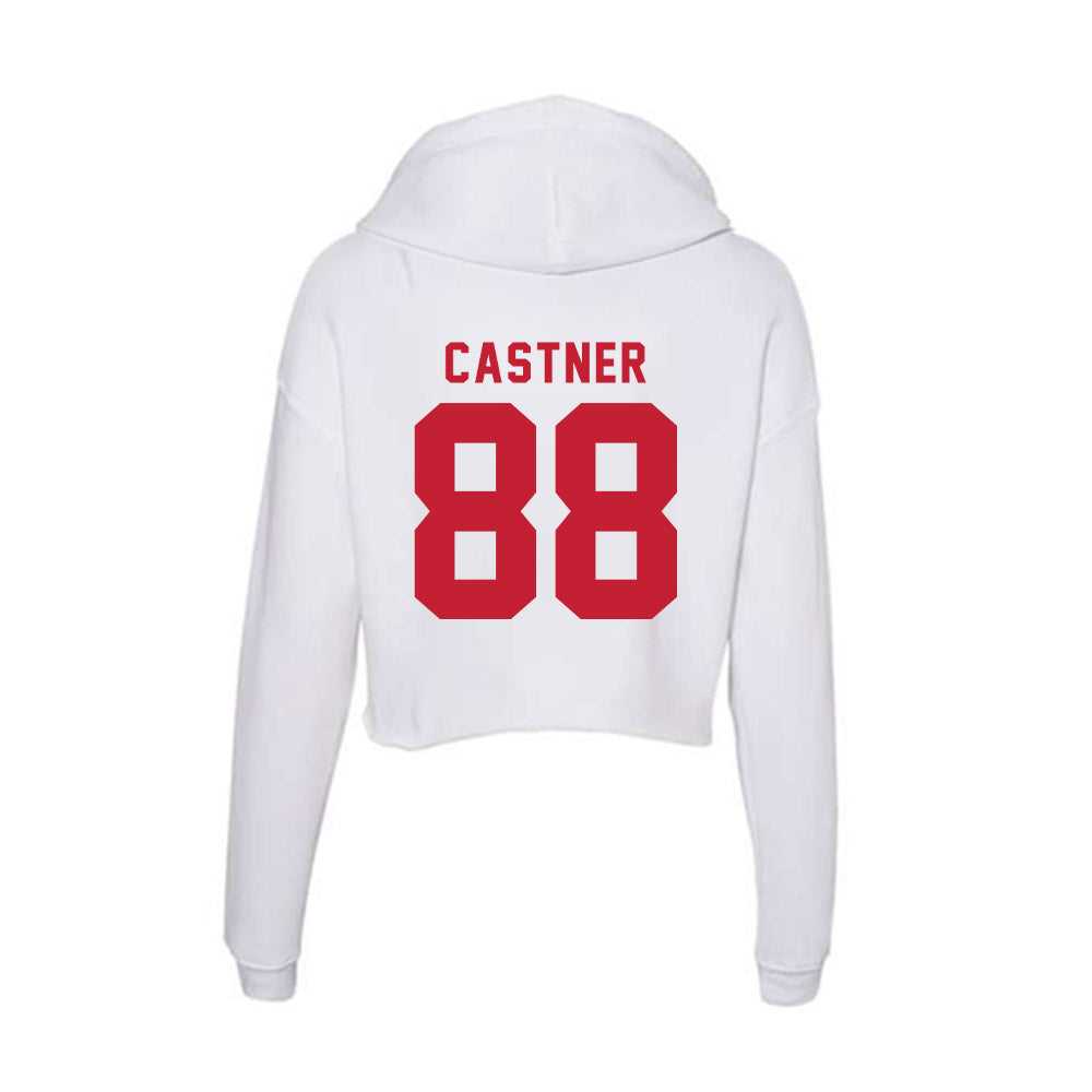 Miami of Ohio - NCAA Football : CJ Castner - Women's Crop Fleece Hoodie-1