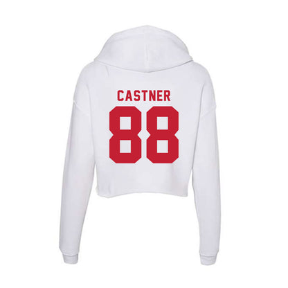 Miami of Ohio - NCAA Football : CJ Castner - Women's Crop Fleece Hoodie-1