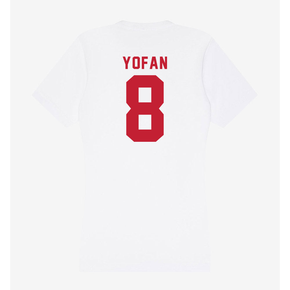 Miami of Ohio - NCAA Men's Basketball : Eli Yofan - Women's V-Neck T-Shirt-1