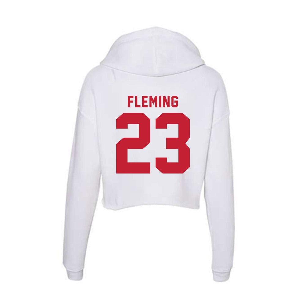 Miami of Ohio - NCAA Softball : Mia Fleming - Women's Crop Fleece Hoodie-1