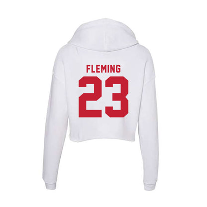 Miami of Ohio - NCAA Softball : Mia Fleming - Women's Crop Fleece Hoodie-1