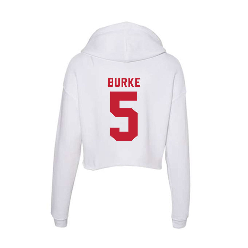 Miami of Ohio - Baseball Alumni : Clayton Burke - Women's Crop Fleece Hooded Sweatshirt-1