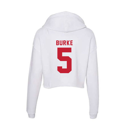 Miami of Ohio - Baseball Alumni : Clayton Burke - Women's Crop Fleece Hooded Sweatshirt-1