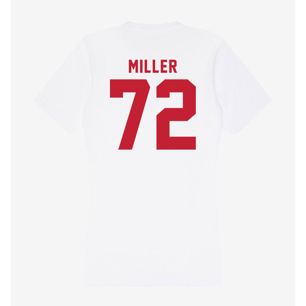 Miami of Ohio - NCAA Softball : Lindsey Miller - Women's V-Neck T-Shirt-1