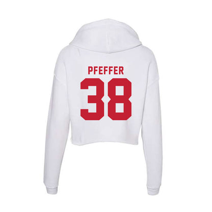 Miami of Ohio - NCAA Baseball : Kaden Pfeffer - Women's Crop Fleece Hoodie-1