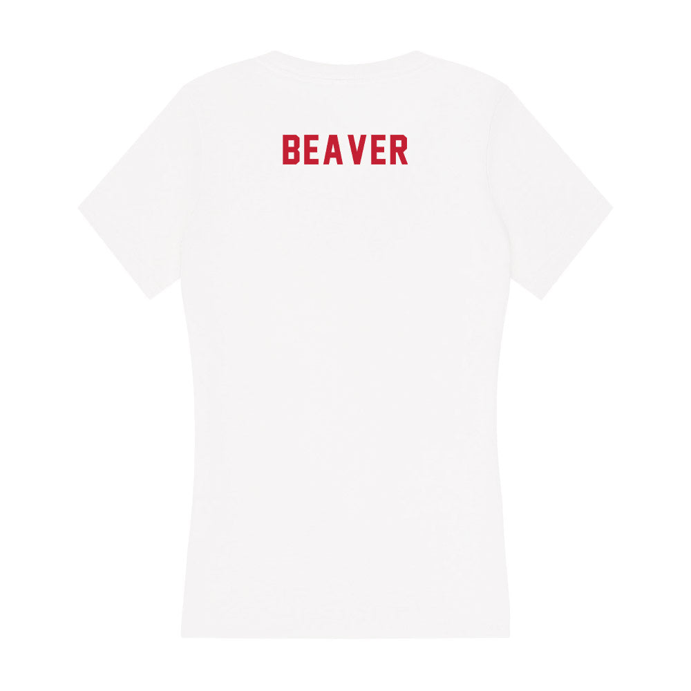 Miami of Ohio - Synchronized Skating : Isabelle Beaver - Women's V-Neck T-Shirt-1